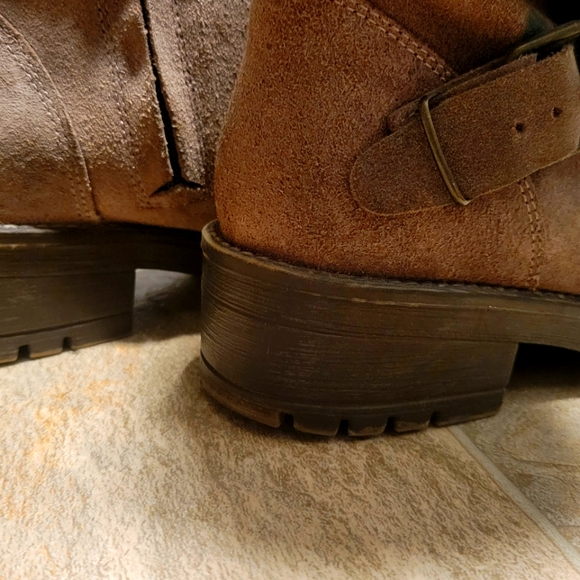Coolway Just Be Yourself Alida Brown Suede Moto Boots size 9 - Picture 4 of 6